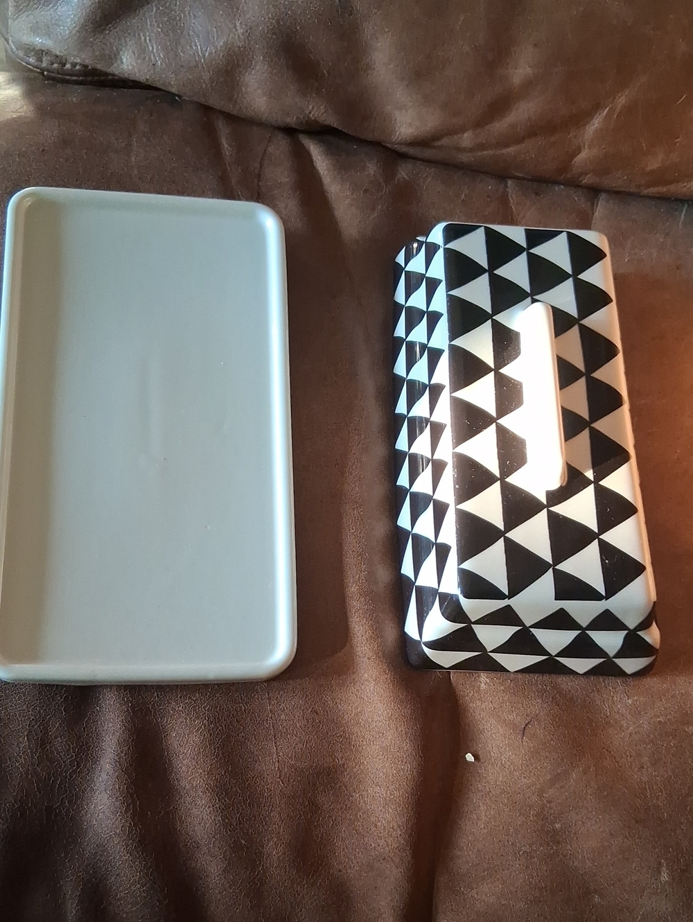 Thyme & Table Butter Dish Black And White